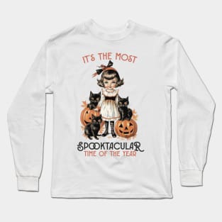 Its the most spooktacular time of the year halloween vintage Long Sleeve T-Shirt